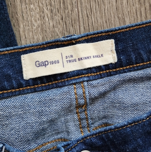 GAP Women's 31R True Skinny Ankle Dark Wash Jeans - Picture 5 of 5